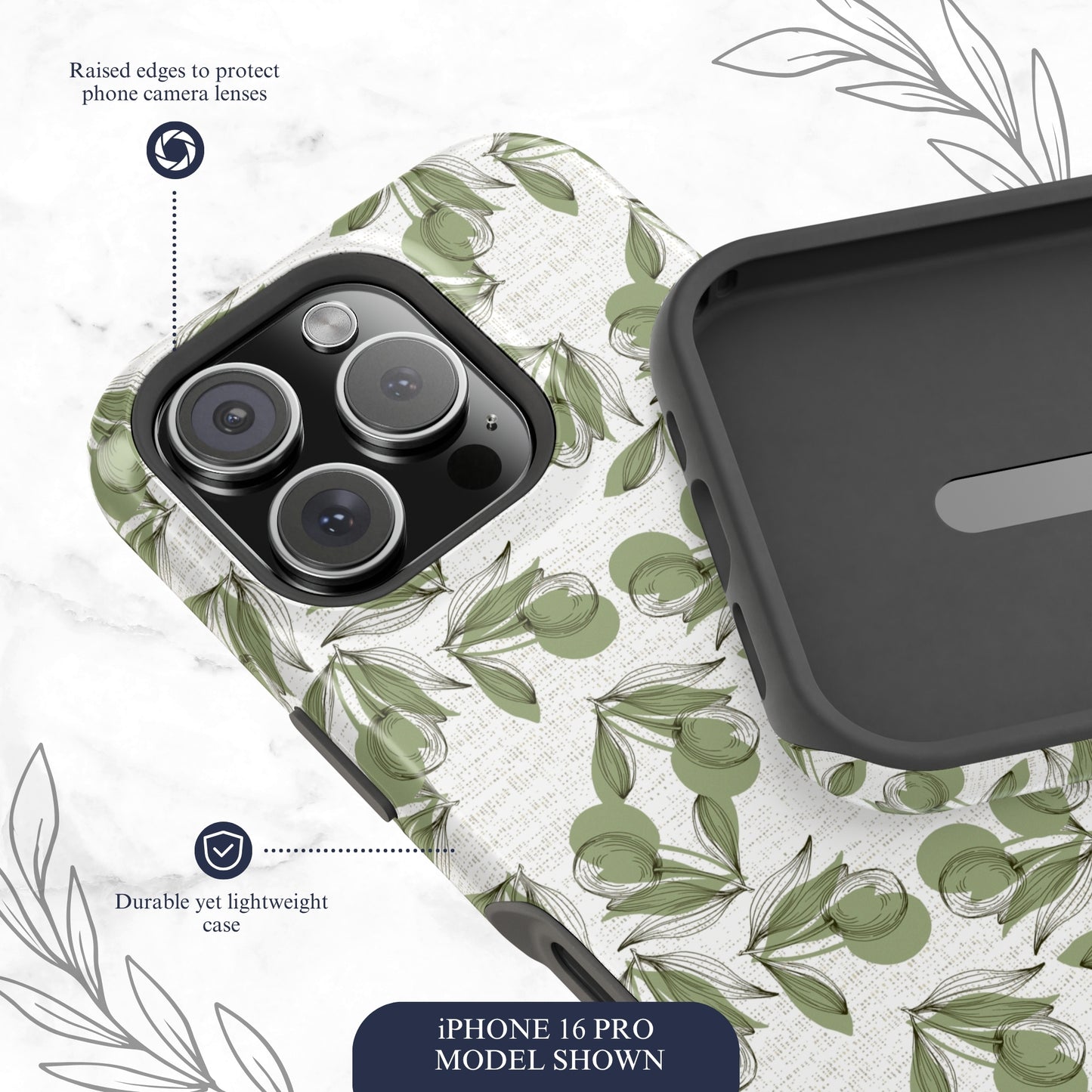 Olive Branch - Magsafe iPhone Case Phone Case-aesthetic phone case-shockproof phone case-cute phone case-designer phone case-elegant phone case-luxury phone case-phone accessories-fashion accessory