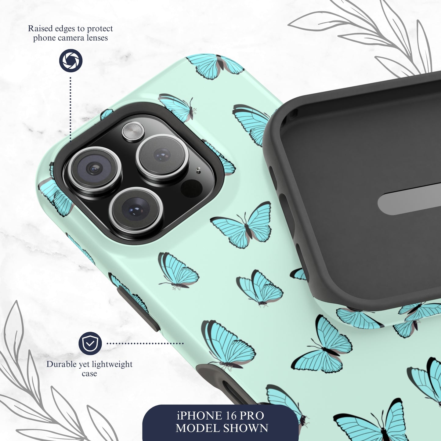 Flutter - Magsafe iPhone Case Phone Case-aesthetic phone case-shockproof phone case-cute phone case-designer phone case-elegant phone case-luxury phone case-phone accessories-fashion accessory