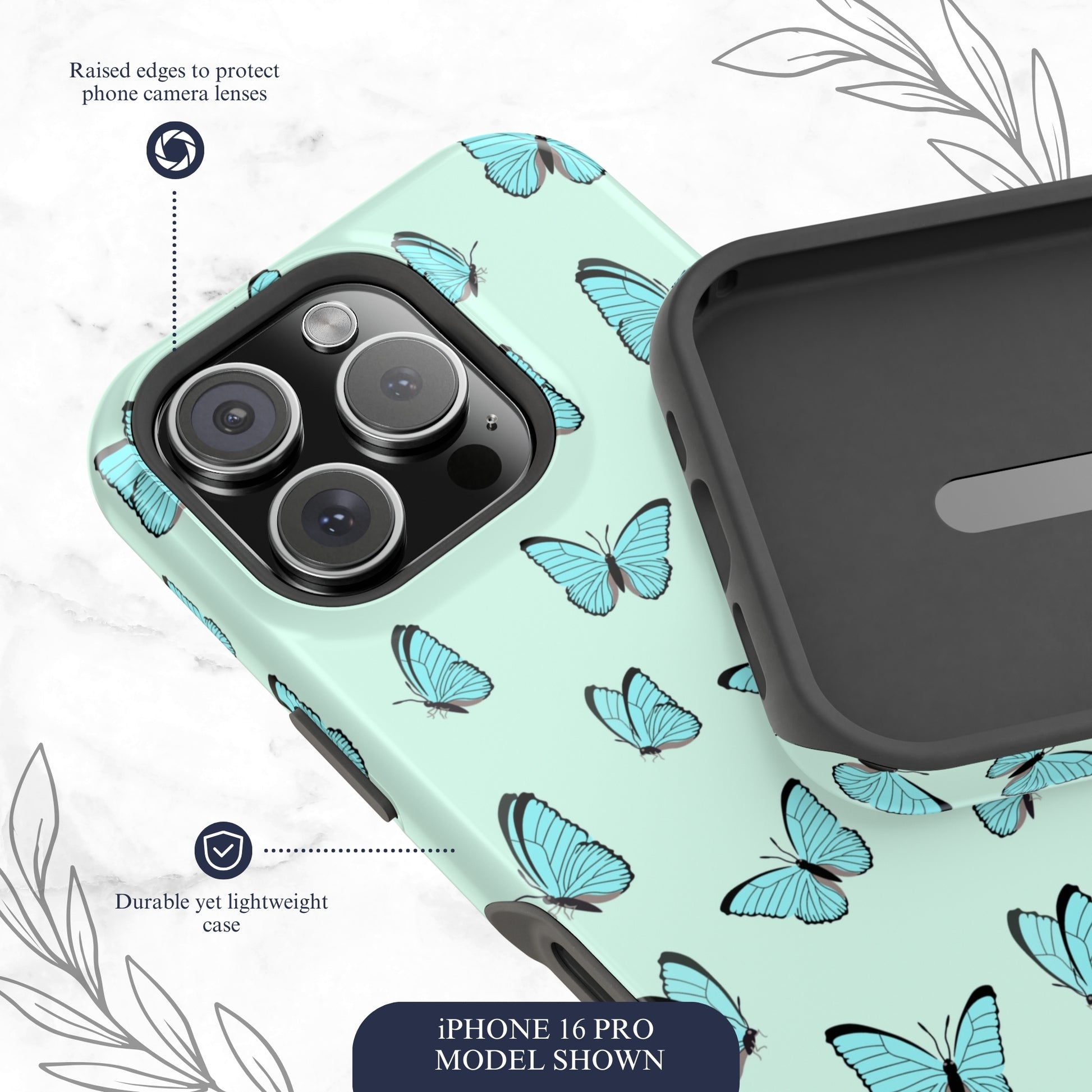 Flutter - Magsafe iPhone Case Phone Case-aesthetic phone case-shockproof phone case-cute phone case-designer phone case-elegant phone case-luxury phone case-phone accessories-fashion accessory