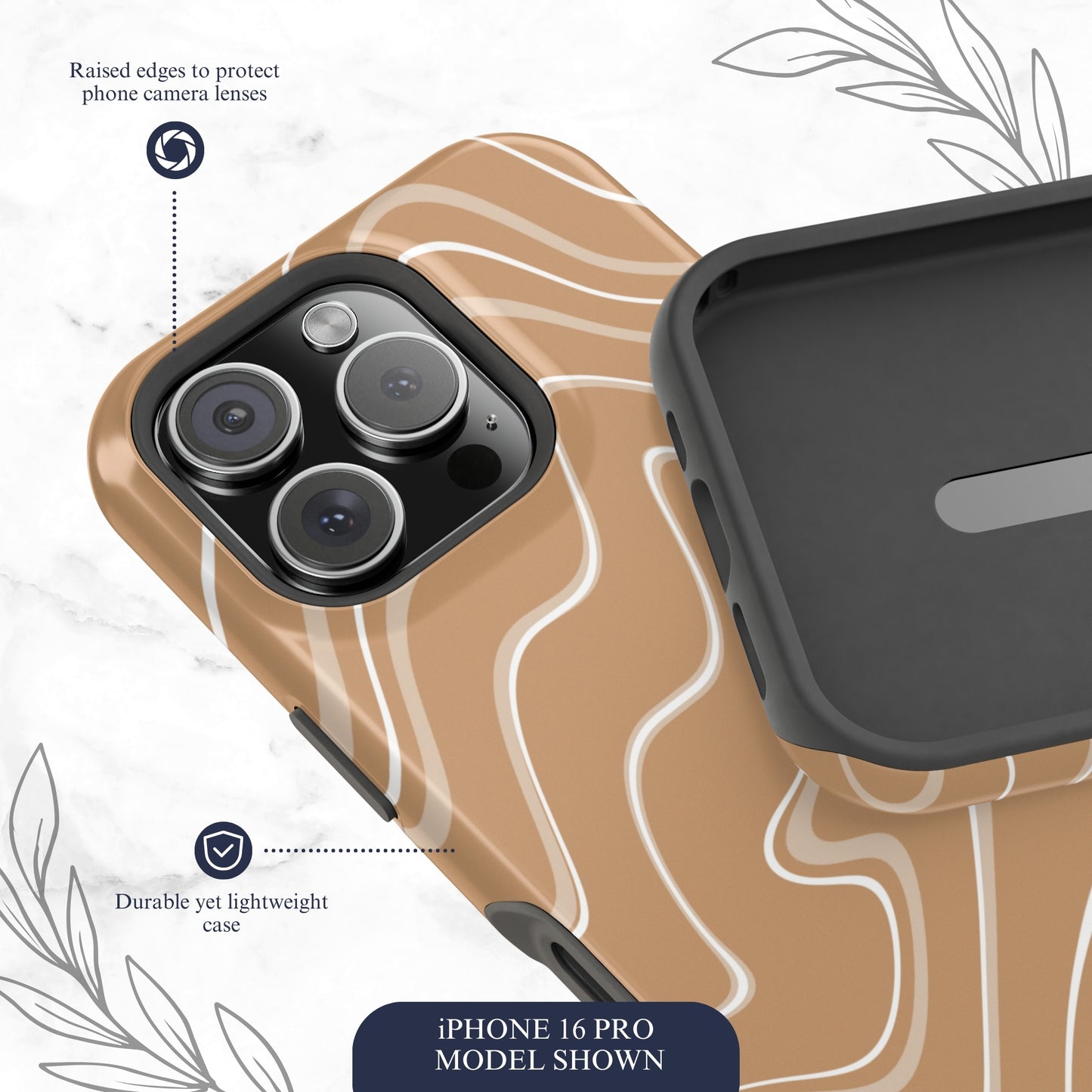 Toffee Twirl - Magsafe iPhone Case Phone Case-aesthetic phone case-shockproof phone case-cute phone case-designer phone case-elegant phone case-luxury phone case-phone accessories-fashion accessory