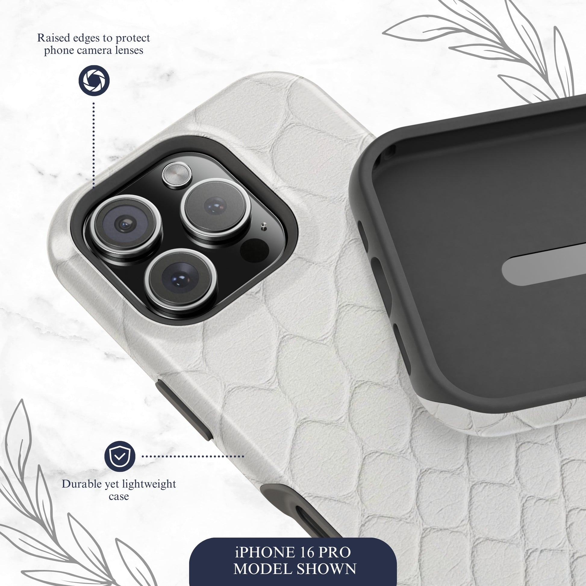 White Serpent - Magsafe iPhone Case Phone Case-aesthetic phone case-shockproof phone case-cute phone case-designer phone case-elegant phone case-luxury phone case-phone accessories-fashion accessory
