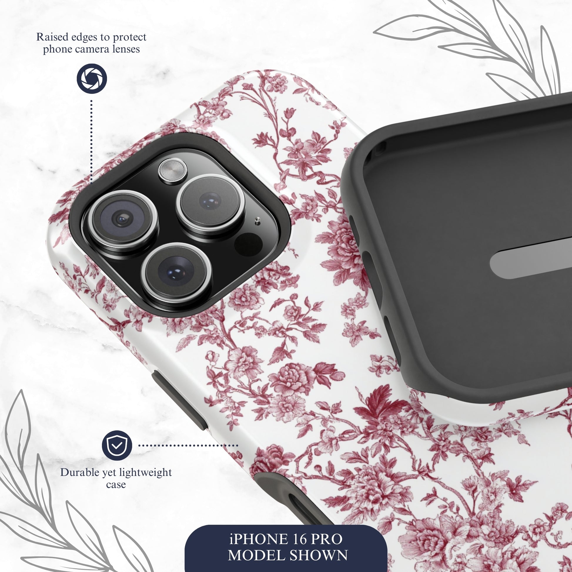 Scarlet Toile - Magsafe iPhone Case Phone Case-aesthetic phone case-shockproof phone case-cute phone case-designer phone case-elegant phone case-luxury phone case-phone accessories-fashion accessory