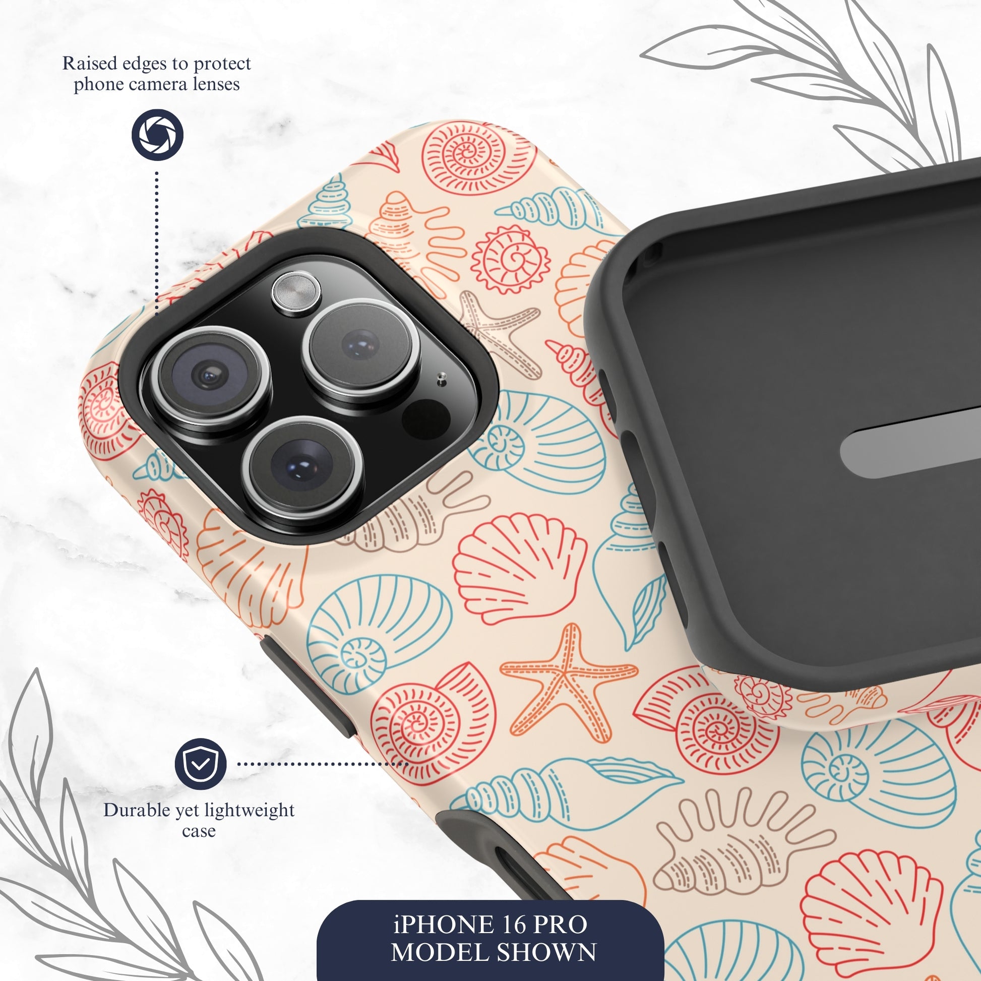 Saltwater Shells - Magsafe iPhone Case Phone Case-aesthetic phone case-shockproof phone case-cute phone case-designer phone case-elegant phone case-luxury phone case-phone accessories-fashion accessory