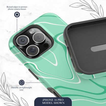 Seafoam Swish - Magsafe iPhone Case Phone Case-aesthetic phone case-shockproof phone case-cute phone case-designer phone case-elegant phone case-luxury phone case-phone accessories-fashion accessory