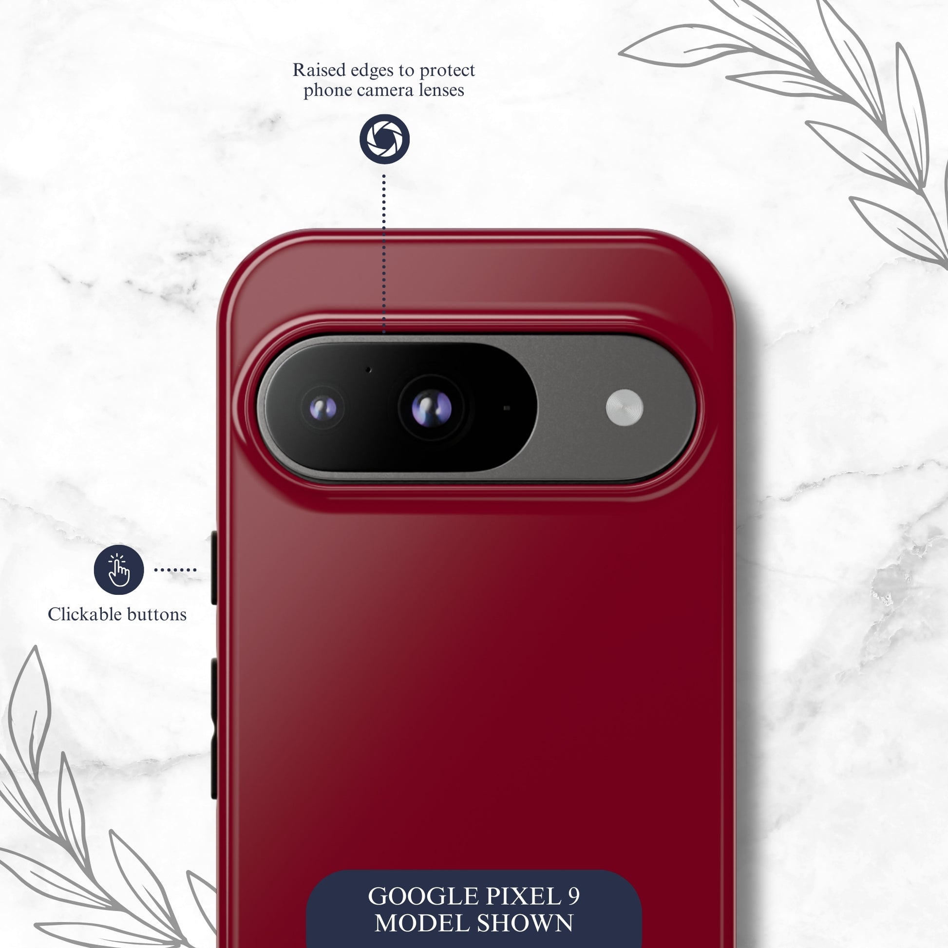 Burgundy - Google Pixel Case Phone Case-aesthetic phone case-shockproof phone case-cute phone case-designer phone case-elegant phone case-luxury phone case-phone accessories-fashion accessory