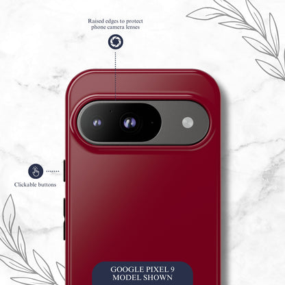 Burgundy - Google Pixel Case Phone Case-aesthetic phone case-shockproof phone case-cute phone case-designer phone case-elegant phone case-luxury phone case-phone accessories-fashion accessory