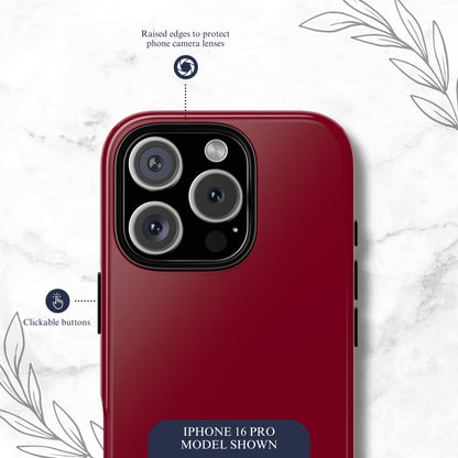 Burgundy - iPhone Case Phone Case-aesthetic phone case-shockproof phone case-cute phone case-designer phone case-elegant phone case-luxury phone case-phone accessories-fashion accessory