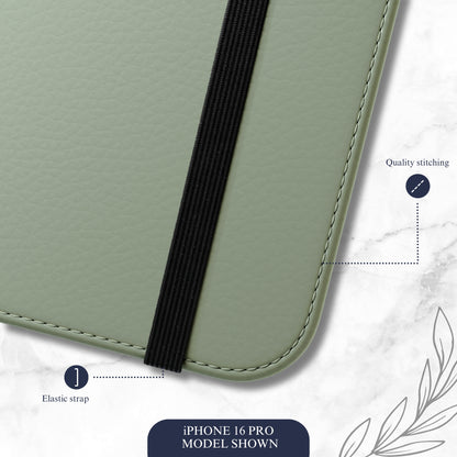 Calm - iPhone Flip Case Wallet, Leather Folio Case