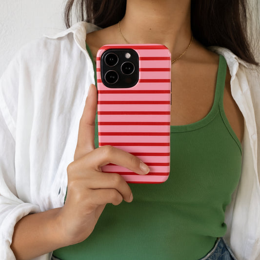 Candy Stripes - iPhone Flip Case Wallet, Leather Folio Case