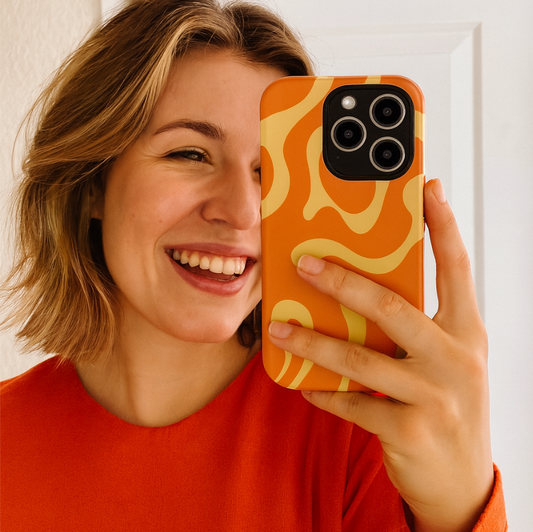 Marmalade Mellow - iPhone Flip Case Wallet, Leather Folio Case Phone Case-aesthetic phone case-shockproof phone case-cute phone case-designer phone case-elegant phone case-luxury phone case-phone accessories-fashion accessory