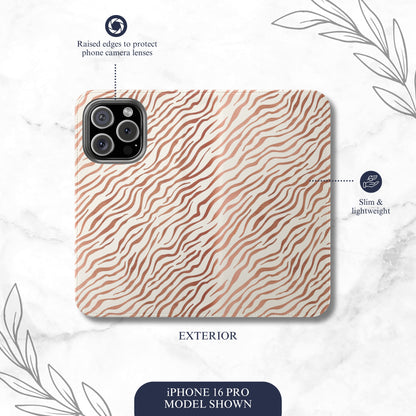 Pearl - iPhone Flip Case Wallet, Leather Folio Case Phone Case-aesthetic phone case-shockproof phone case-cute phone case-designer phone case-elegant phone case-luxury phone case-phone accessories-fashion accessory