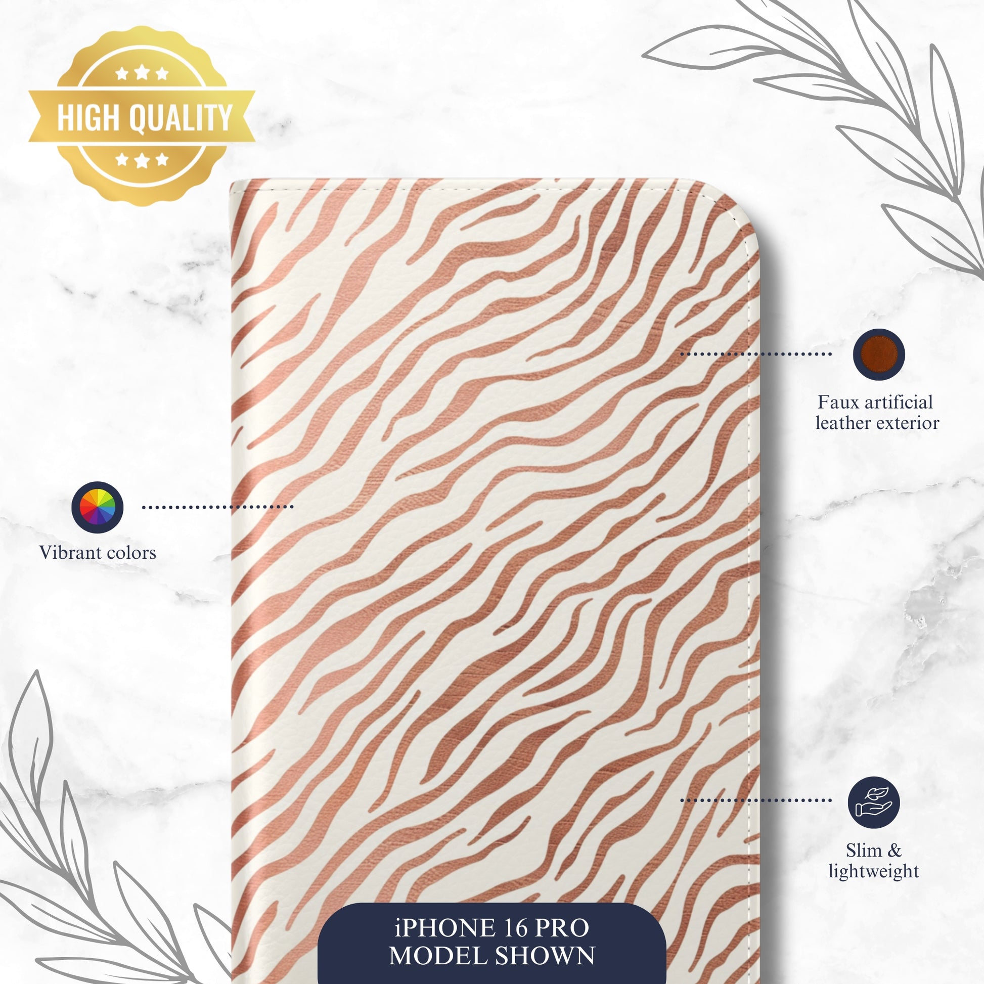 Pearl - iPhone Flip Case Wallet, Leather Folio Case Phone Case-aesthetic phone case-shockproof phone case-cute phone case-designer phone case-elegant phone case-luxury phone case-phone accessories-fashion accessory