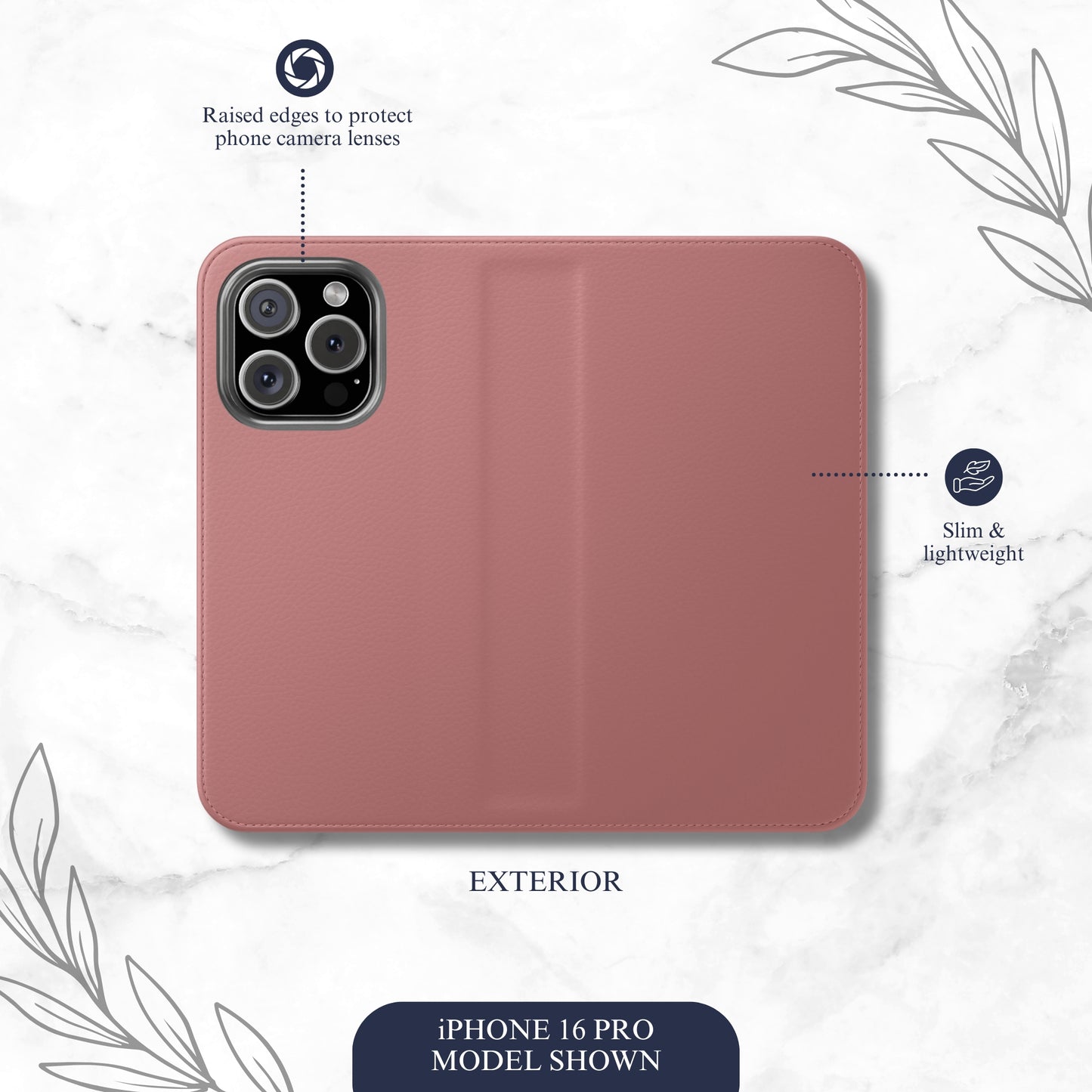 Petal - iPhone Flip Case Wallet, Leather Folio Case