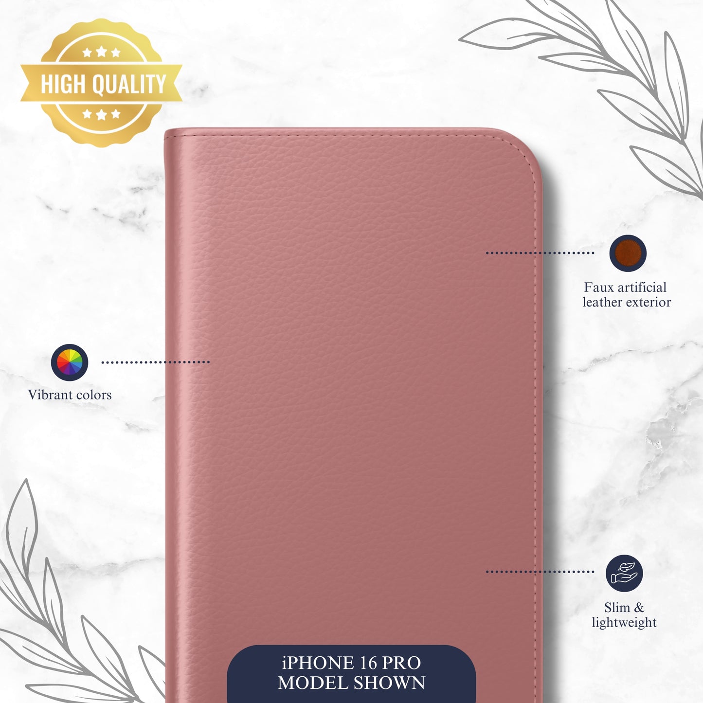 Petal - iPhone Flip Case Wallet, Leather Folio Case