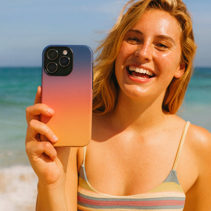 Sunset Aura - iPhone Flip Case Wallet, Leather Folio Case Phone Case-aesthetic phone case-shockproof phone case-cute phone case-designer phone case-elegant phone case-luxury phone case-phone accessories-fashion accessory