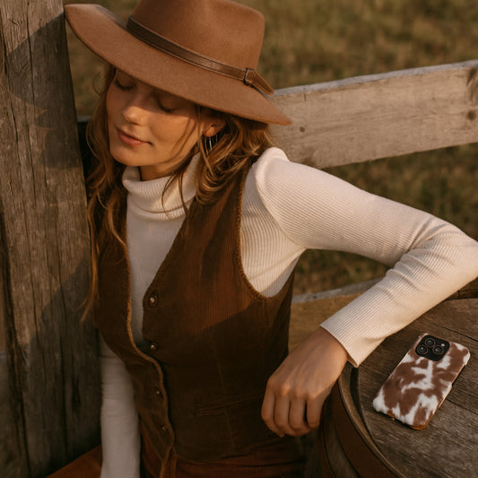 Cowgirl Ranch - iPhone Flip Case Wallet, Leather Folio Case Phone Case-aesthetic phone case-shockproof phone case-cute phone case-designer phone case-elegant phone case-luxury phone case-phone accessories-fashion accessory