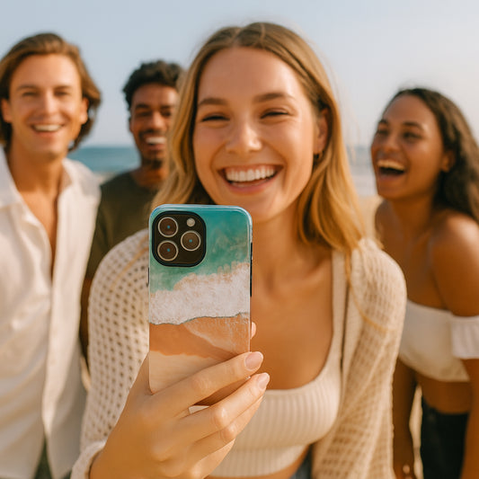 Tide - iPhone Flip Case Wallet, Leather Folio Case Phone Case-aesthetic phone case-shockproof phone case-cute phone case-designer phone case-elegant phone case-luxury phone case-phone accessories-fashion accessory