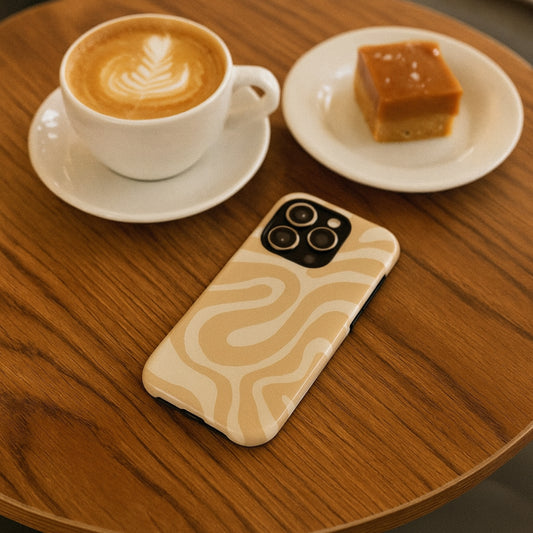 Caramel Twist - iPhone Flip Case Wallet, Leather Folio Case Phone Case-aesthetic phone case-shockproof phone case-cute phone case-designer phone case-elegant phone case-luxury phone case-phone accessories-fashion accessory