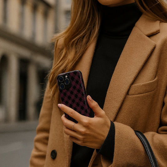 Plum Plaid - Samsung Galaxy Case Phone Case-aesthetic phone case-shockproof phone case-cute phone case-designer phone case-elegant phone case-luxury phone case-phone accessories-fashion accessory