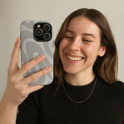 Grayscale - iPhone Flip Case Wallet, Leather Folio Case Phone Case-aesthetic phone case-shockproof phone case-cute phone case-designer phone case-elegant phone case-luxury phone case-phone accessories-fashion accessory