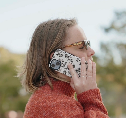 Adorned Toile - iPhone Flip Case Wallet, Leather Folio Case