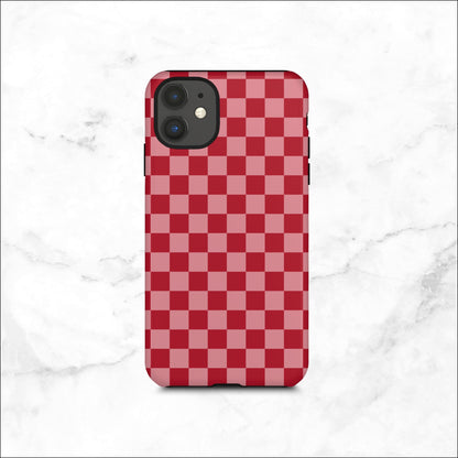 Crimson Check - iPhone Case