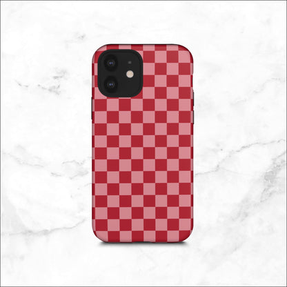 Crimson Check - iPhone Case
