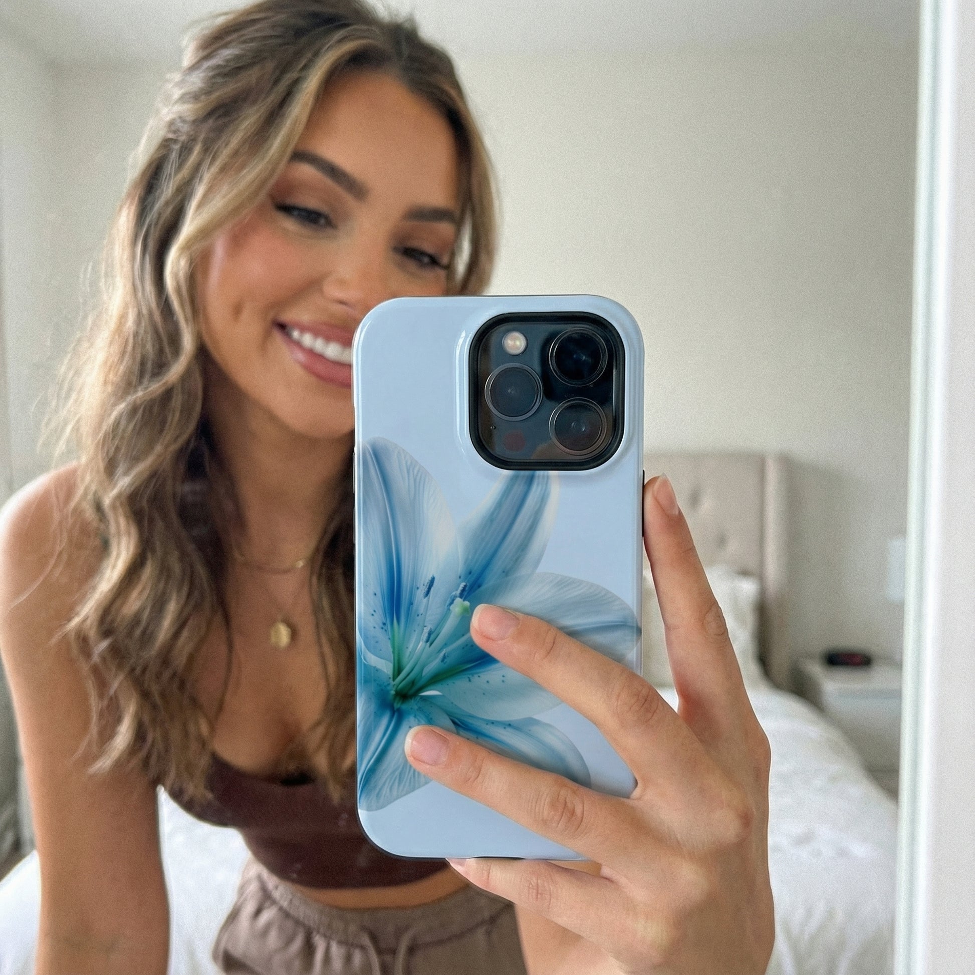 Clear Skies - Floral Magsafe iPhone Case Phone Case-aesthetic phone case-shockproof phone case-cute phone case-designer phone case-elegant phone case-luxury phone case-phone accessories-fashion accessory